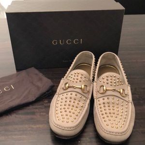 Authentic Gucci Studded Loafers with Horsebit